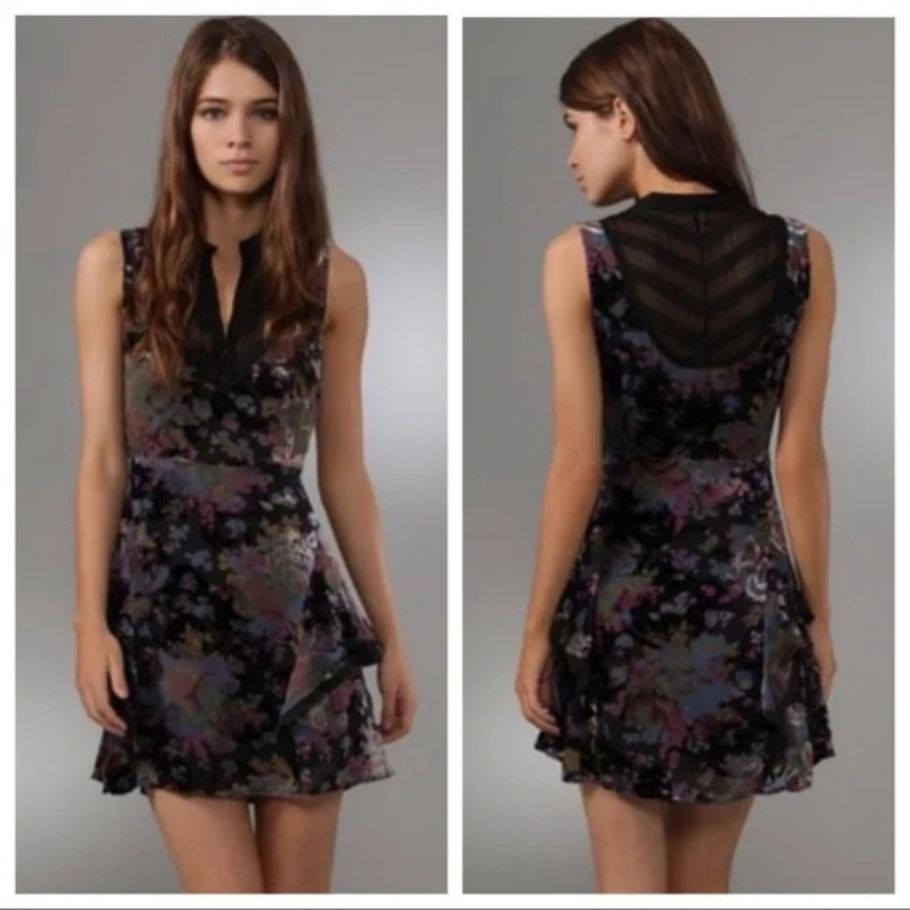 Free People Falling Leaves Velevet Burnout Dress